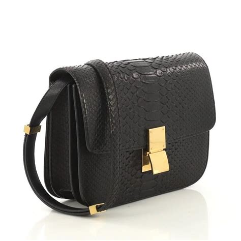 celine classic box bag discontinued|celine classic box bag python.